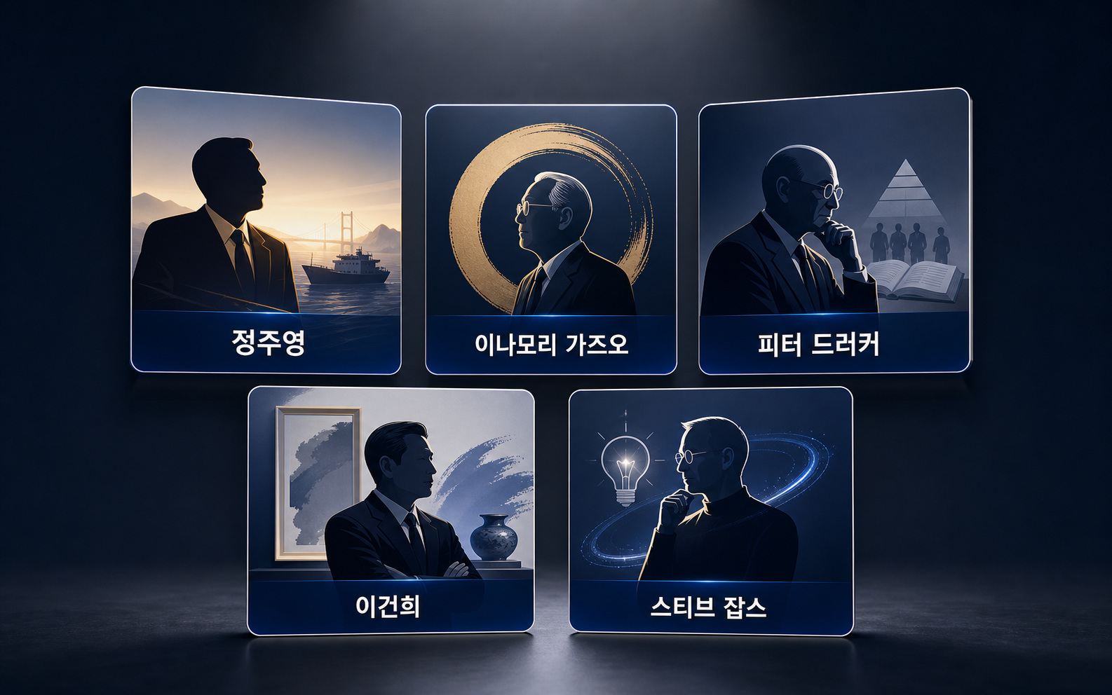 AI 인생 멘토 5인 예시 미리보기
