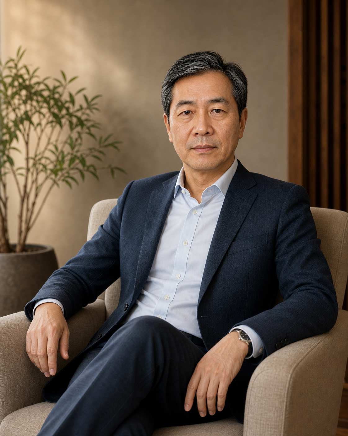 암체어 포트레이트 남성 예시