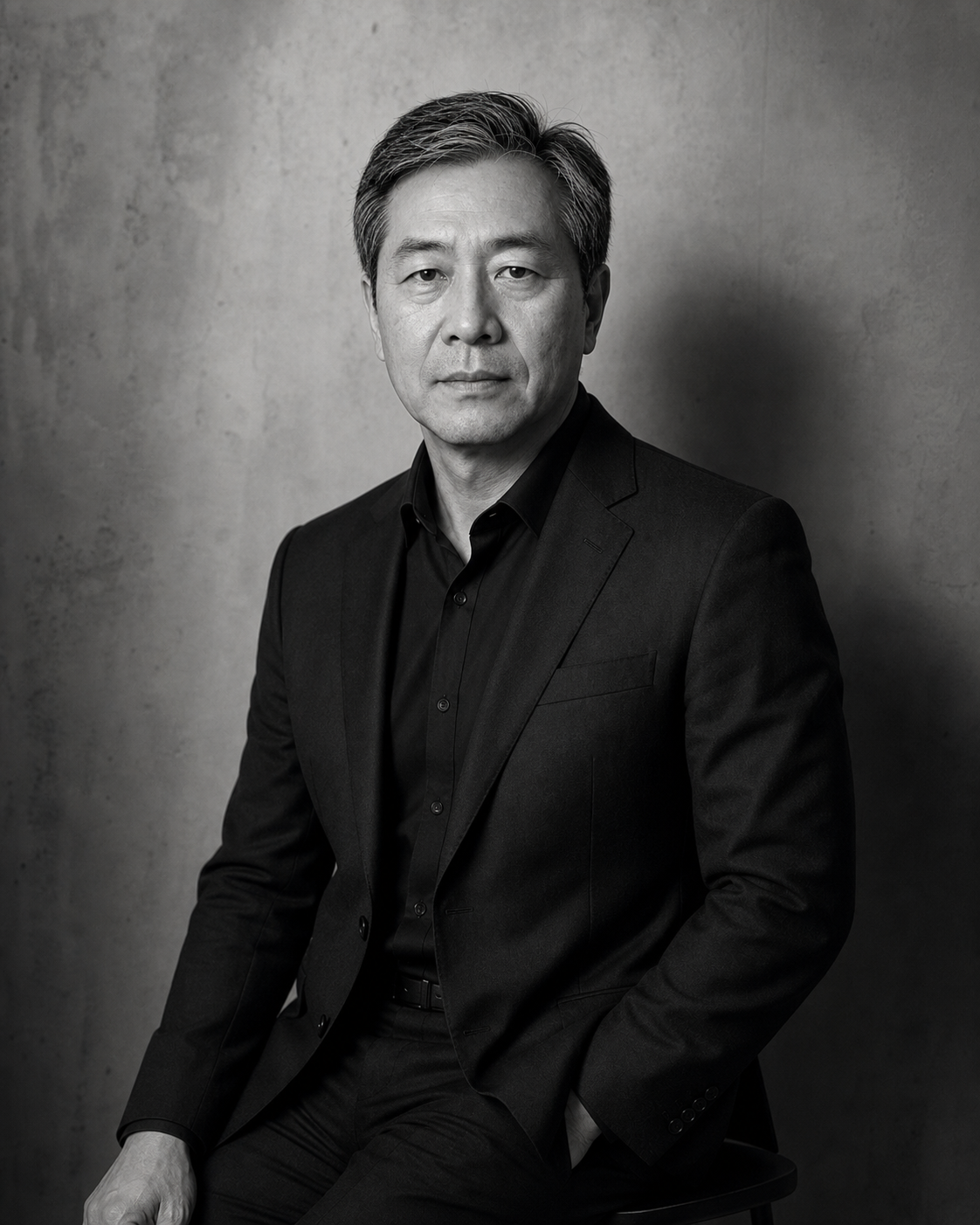흑백 에디토리얼 남성 예시